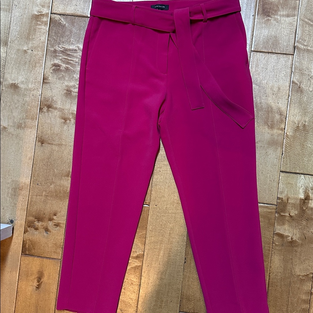 Ann Taylor Pink Ankle Pants NWT 12